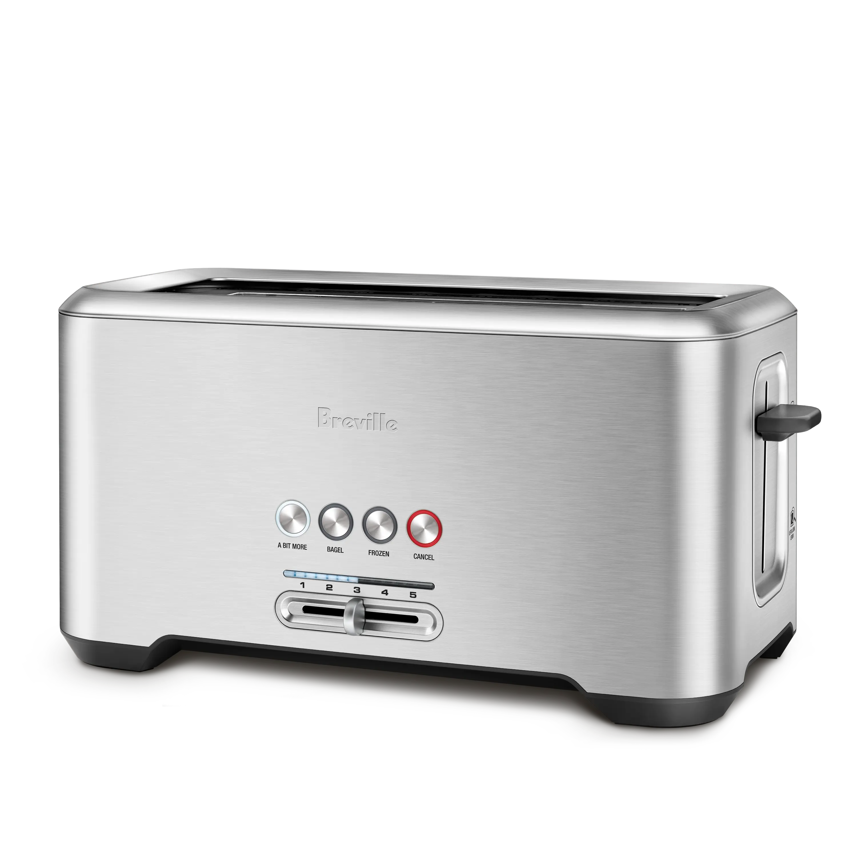 Breville A Bit More 4-Slice Long Slot Multi-Slice Toaster BTA730XL - Brushed Stainless Steel, Ideal for Sourdough, Artisan Breads, Multi-Slice Toasters
