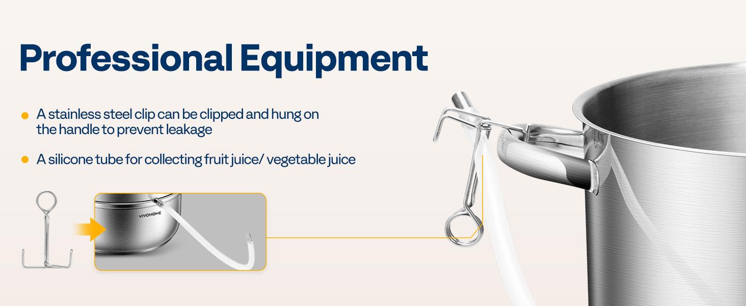VIVOHOME 9.3QT Stainless Steel Steam Juicer 3-Layer Large Capacity Extractor Pot with Glass Lid, Double Handles, 2 Hose, Clamp, Induction Compatible for Fresh Fruit Vegetable Juice Aluminium Multifunctional Kitchenware Ideal Gift VIVOHOME 9.3QT Stainless Steel Steam Juicer 3-Layer Large Capacity Extractor Pot with Glass Lid, Double Handles, 2 Hose, Clamp, Induction Compatible for Fresh Fruit Vegetable Juice Aluminium Multifunctional Kitchenware Ideal Gift