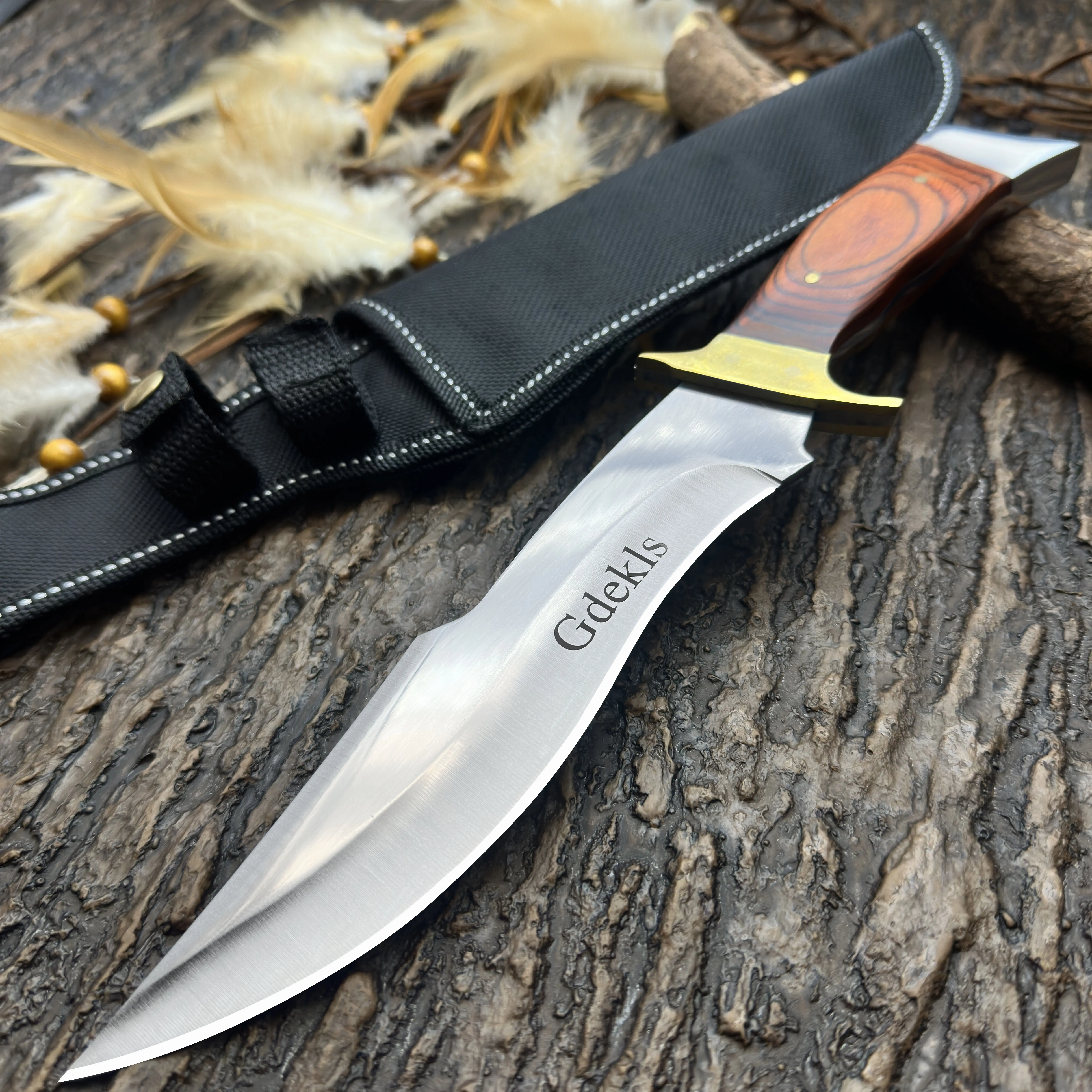 Gdekls 1 outdoor multi-functional straight knife, high-hardness knife, household convenient fruit knife, multi-functional knife suitable for camping and barbecue, deboning knife