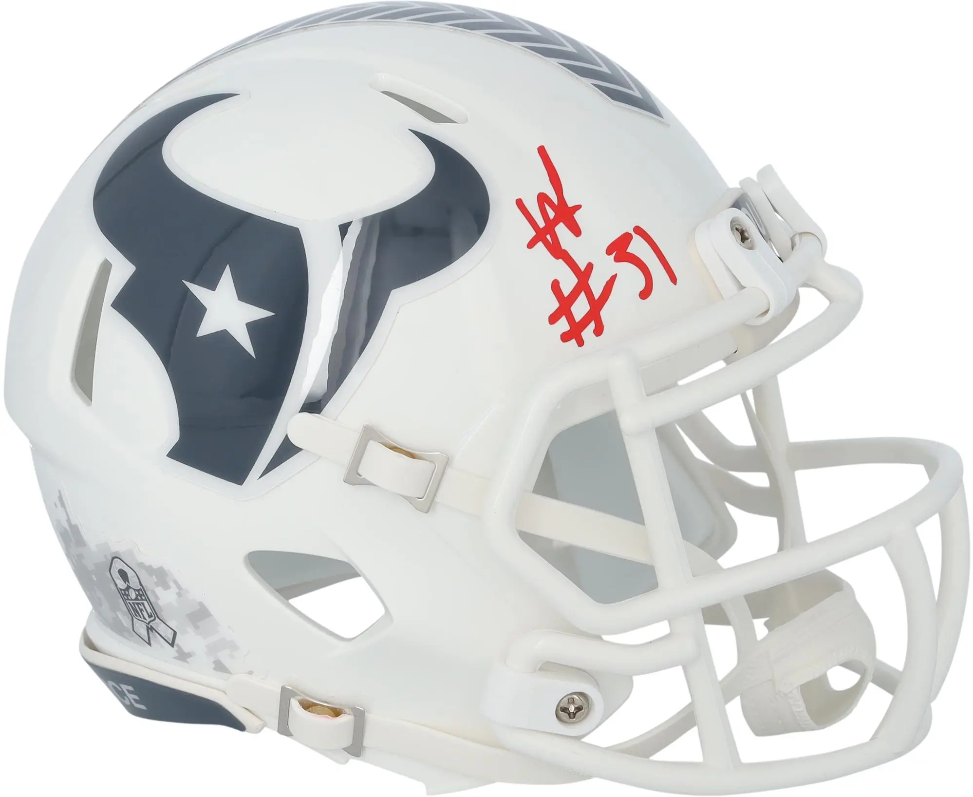 Will Anderson Jr. Texans Signed Riddell 2024 Salute To Service Speed Mini Helmet
