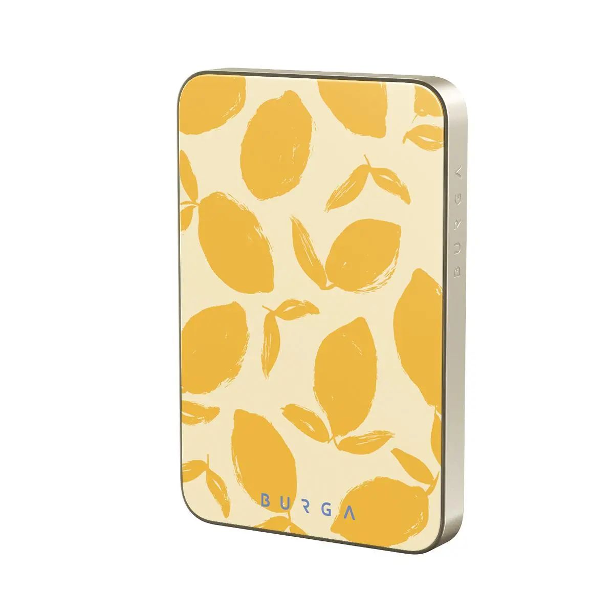 BURGA Magnetic Power Bank (5000/10000mAh) - Lemon Tart Design, MagSafe Wireless Portable Charger & Travel Battery Pack, PD20W USB-C Fast Charging Accessories for iPhone & Android Devices