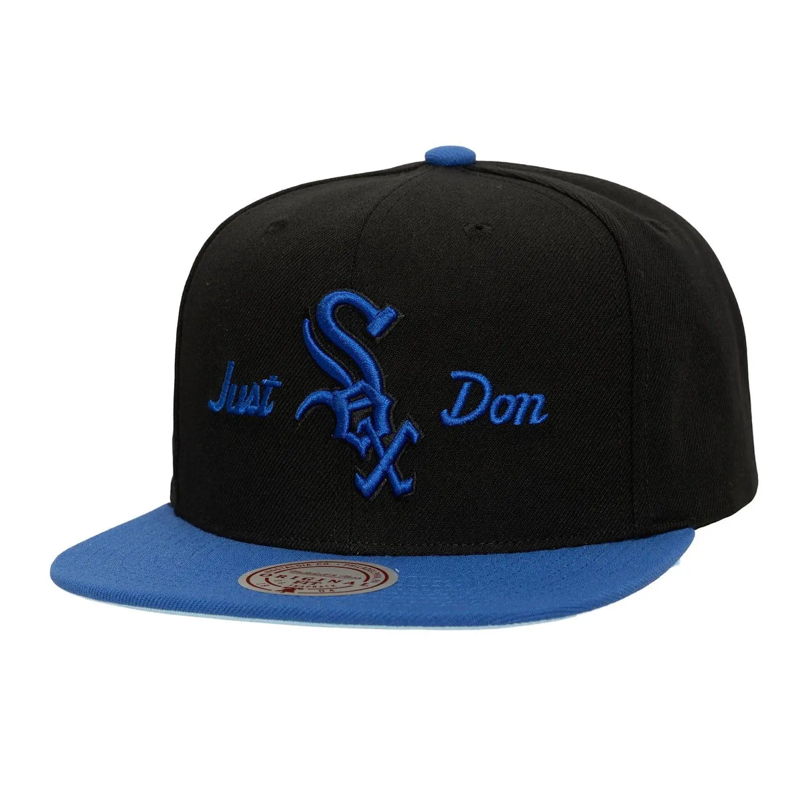 Chicago White Sox Black M&N x Just Don Mainline Snapback Hat Chicago White Sox Black M&N x Just Don Mainline Snapback Hat