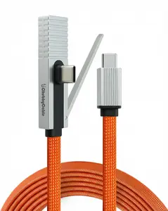 ChubbyCable StandLite Pro - 90° 240W Fast Charge Cable with Invisible Stand & Phone Case Friendly