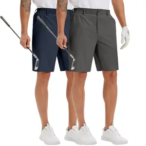 2 PACK Men's Stretch Golf Shorts 9" Inseam Quick Dry Lightweight Casual Work Shorts with 3 Pockets#FathersDayGift