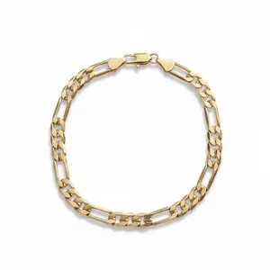 Gold Figaro Bracelet 8in 6mm