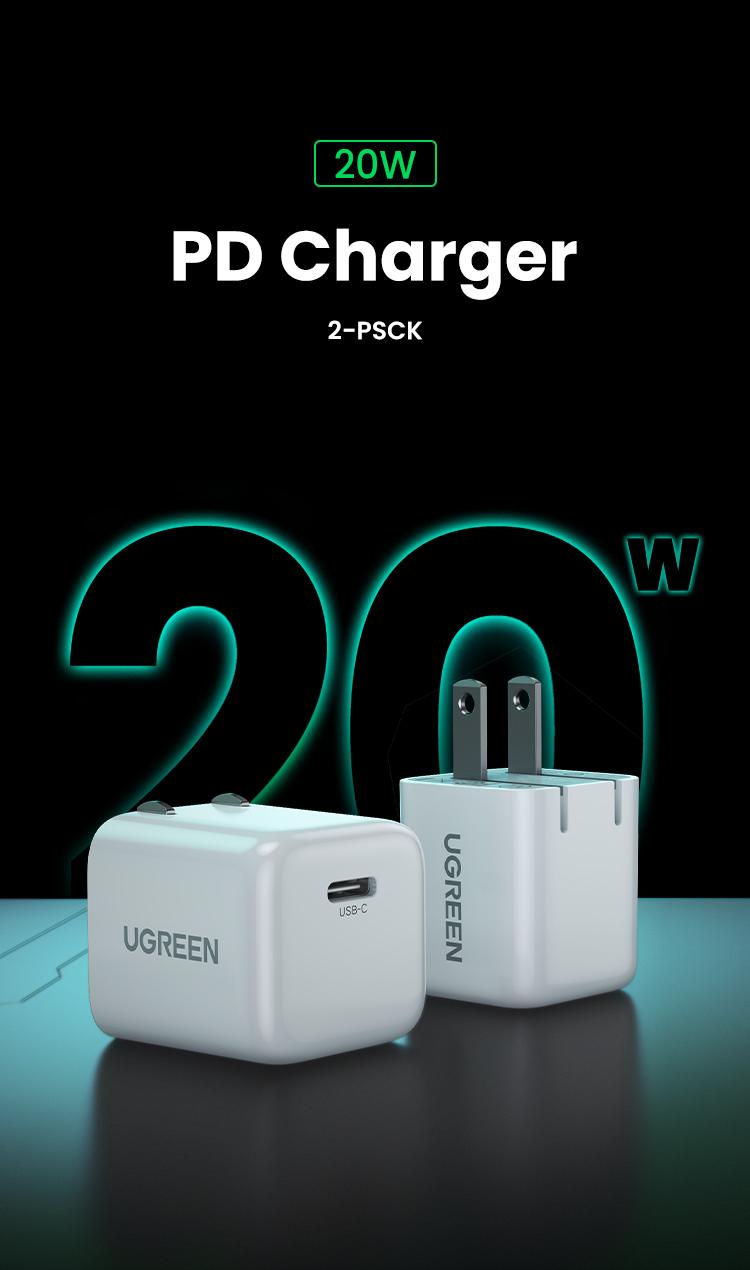 UGREEN PD20W USB C Charger Block , Fast Charging Block, Type C Wall Charger, Compatible with Apple iPhone 17/16/15/14/13, Galaxy S25, Google Pixel 9, iPad omg, TikTokShopHolidayHaul