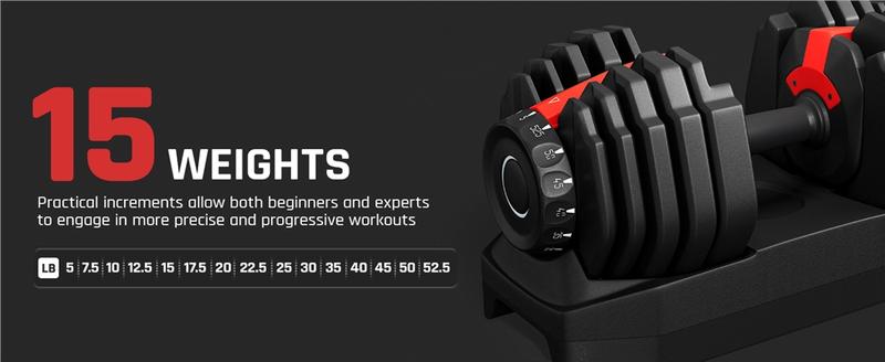 Yaheetech Adjustable Dumbbell Set 40LB/52.5LB/90LB with Anti-Slip Handle, Tray for Home Gym Training, Durable Steel Construction