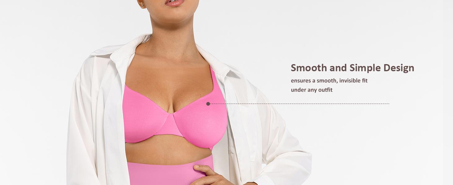 FeelinGirl FeelSoft Minimizer Bras for Women Comfort Underwire Balconette Bras Plus Size Full Coverage No Padded Seamless Everyday Bras Womenswear Comfortable Springtok