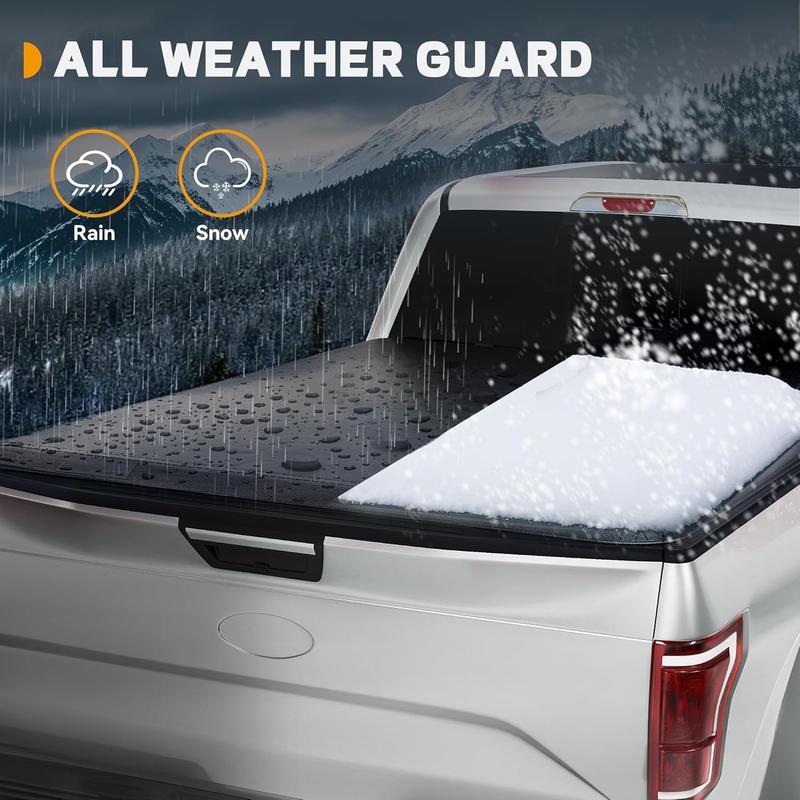 OEDRO Soft Roll Up Truck Bed Tonneau Cover Fit for Chevy Silverado/GMC Sierra 1500 New Body 2007-2025, Fit for Chevy Silverado/GMC Sierra 2500 3500 HD 2007-2019, with 6.6 ft Bed Without Multi-Flex Tailgate car protector