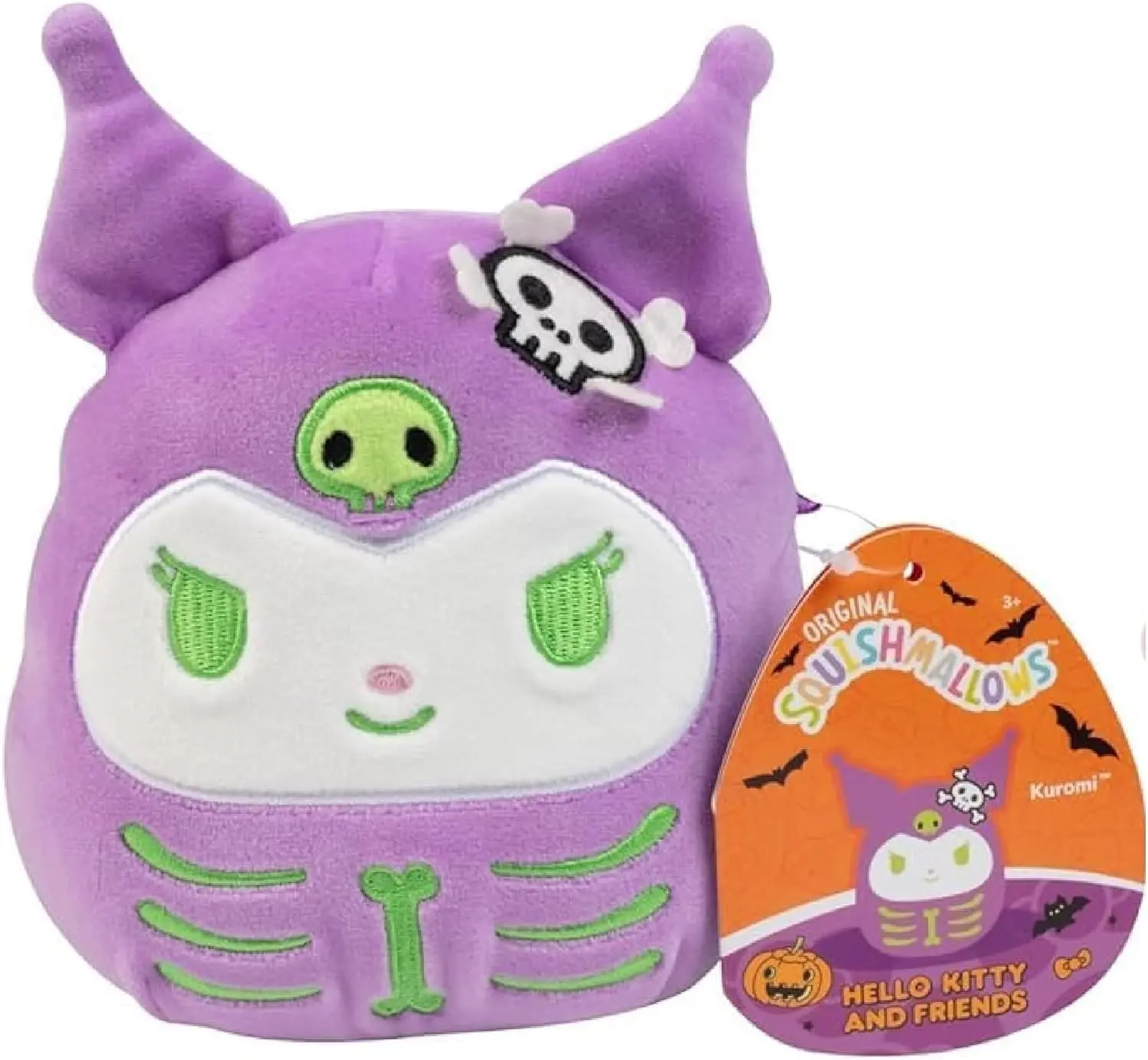 Squishmallows Original 5" Kuromi Plush - Official Jazwares Hello Kitty & Friends Stuffed Animal - Ultra Soft Mini Kawaii Toy - Cute Collectible Squishy Plushie Gift for Kids, Girls, Boys