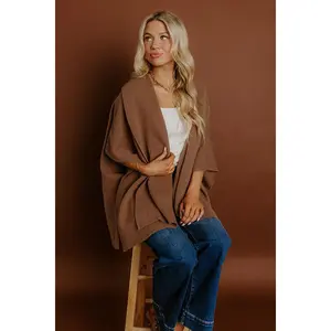 Cuddle Season Knit Cardigan in Mocha