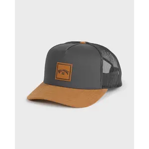 Stacked Trucker Hat Leather Patch Hat