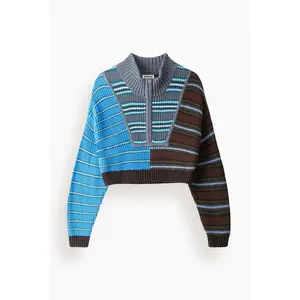 Cropped Hampton Sweater in Zuma Stripe Multi