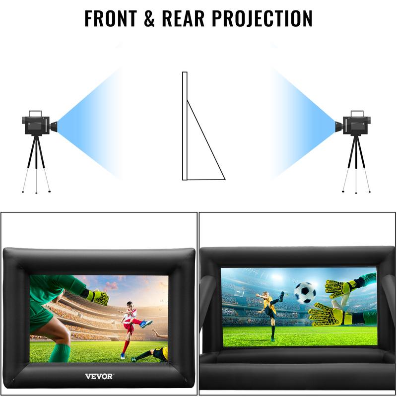 VEVOR Inflatable Movie Screen, Various specifications, Inflatable Projector Screen for outside with Air Blower Inflatable Screen,  Oxford Fabric Material Blow Up Screen for Outdoor Movie Supports Front/Rear Projection