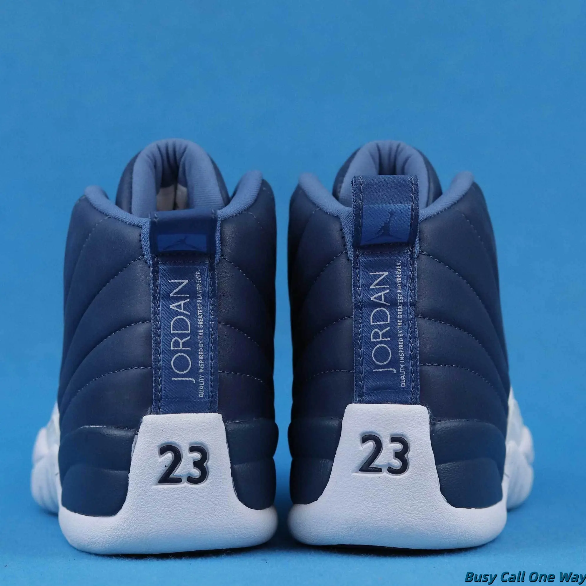 Brand New Sealed with Original Shoe Box Unisex Smooth Navy Leather White Two-Tone High Top Basketball Collectible Sneakers Breathable Mesh Rubber Outsole Minimalist Retro Streetwear Daily Athletic Footwear Teen Casual Shoes