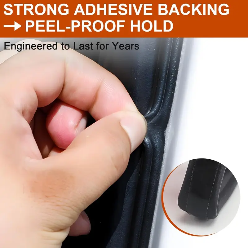 toolupgrade YXCY 52.5 Ft Car Door Seal Strip Universal Self Adhesive Automotive Weather Stripping, Double Layer 5-Hole Car Door Soundproofing Strip, Rubber Seal Strip for Cars Trucks SUVs RVs Hood Cover Vehicle Replacement