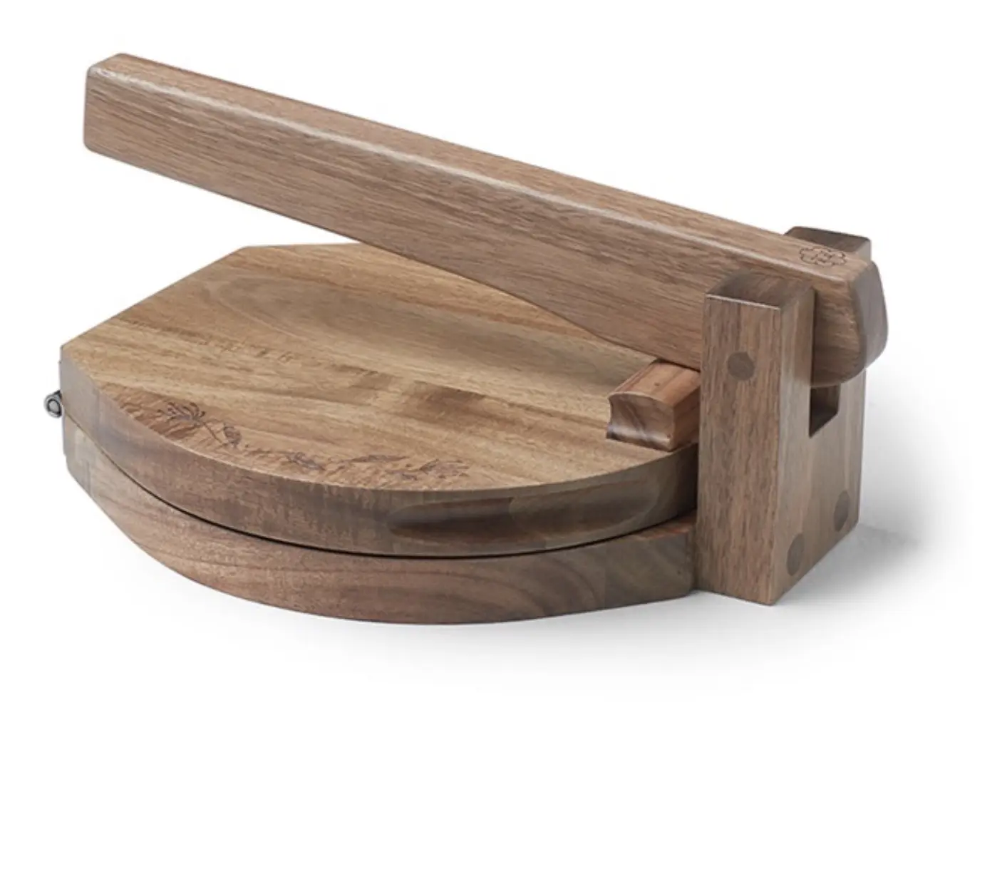 Prensa de madera para tortillas