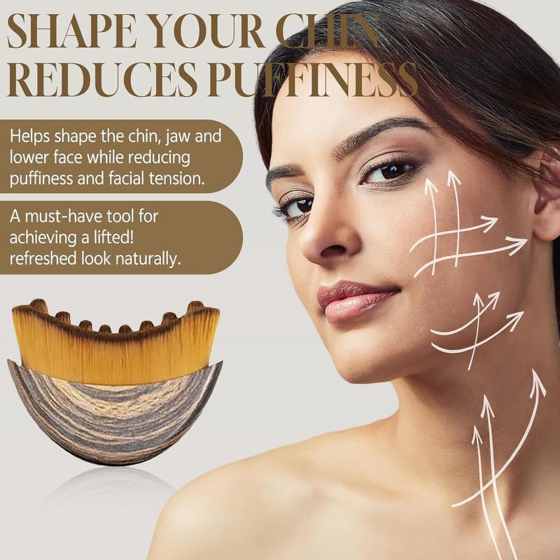 New Lymphatic Contour Face Brush, Dry Brushing Face Brush, Massager for Face, Chin & Jawline Sculpting, Ergonomically Designed to Fit The Skin Precisely and Relieve Fatigue