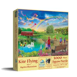 SunsOut Kite flying 1000 piece Jigsaw Puzzle for Adults 20" x 27" Nature, Animals