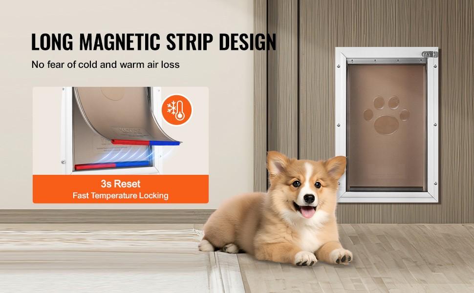 Pet Door Replacement Flap 13.63" X 23.62" Compatible With Pet Doors, Weatherproof Durable Vinyl, Easy Installation, Fits Most Standard Sized Pet Door Openings, Seals Drafts, Keeps Pets Comfortable and Safe