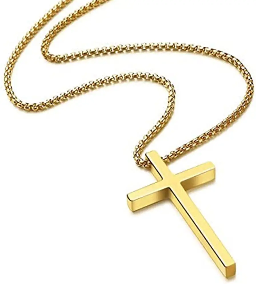 Cross Necklace Pendant for Women and Men Cross Chain Gift