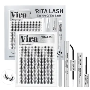Viva | RITALASH 120pcs MangaMagic Collection Upgrade U Lashes with Ultra-Dense, Waterproof, Long-Lasting Lashes | Fairy | Fashion Wet Look | Beginner-Friendly DIY Lashes for a Flawless, Voluminous Look | Trendy & Must-Have Clusters