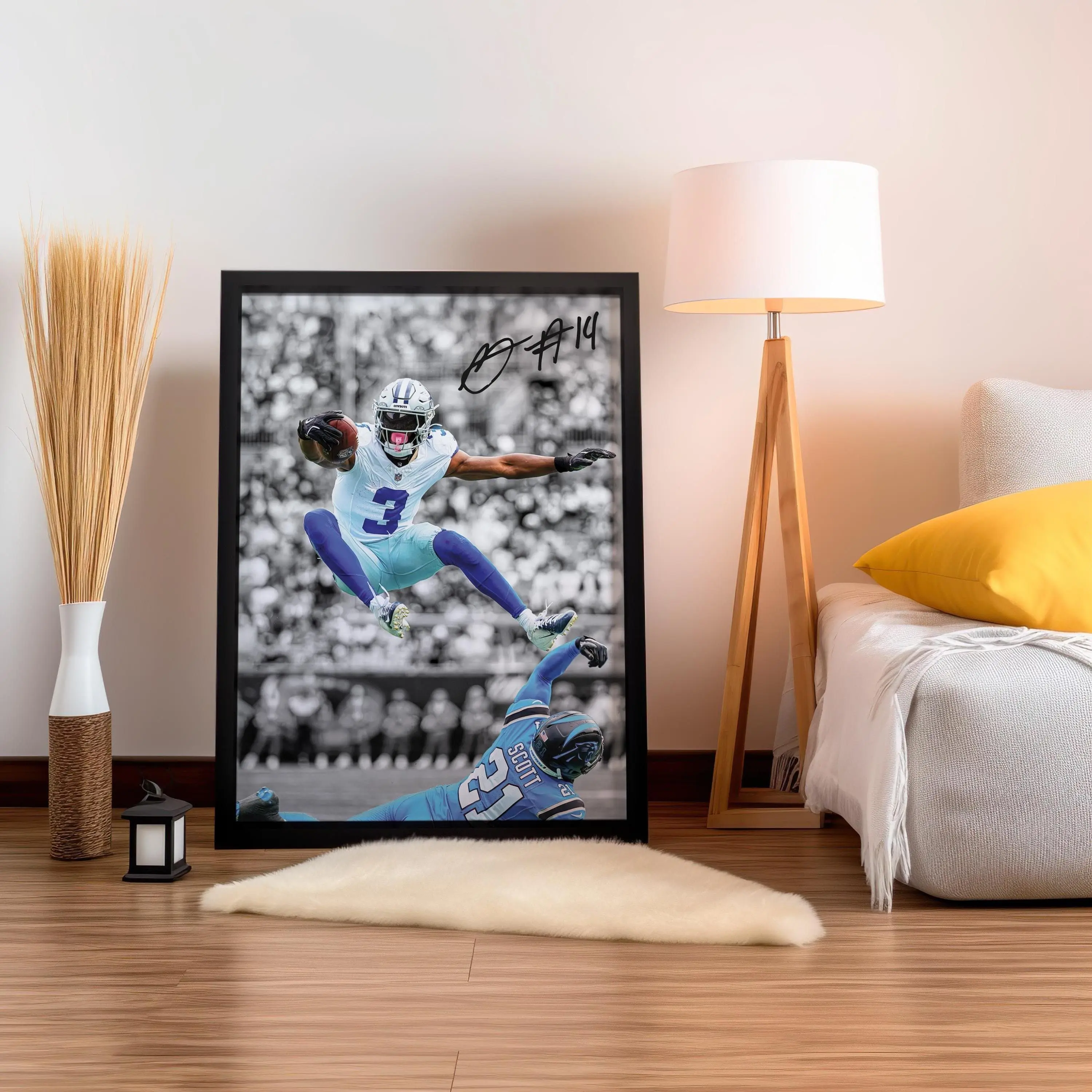 [ SALE UP 45% - UNFRAMED POSTER ] George Pickens Poster, Signed Football Poster, Game Room Decor, Sports Fan Gift