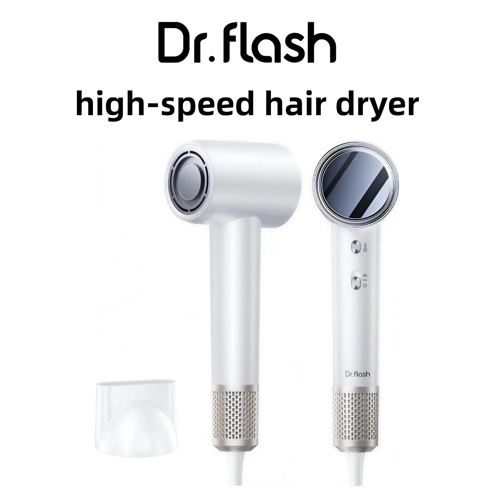 2026 Professional Hair Care: Dr. Flash High-Speed Blow Dryer - Ultra Quiet & Fast Drying, Eliminate frizz, Luxury Salon Experience at Home blow dryer hair styling tools,dorm essentials