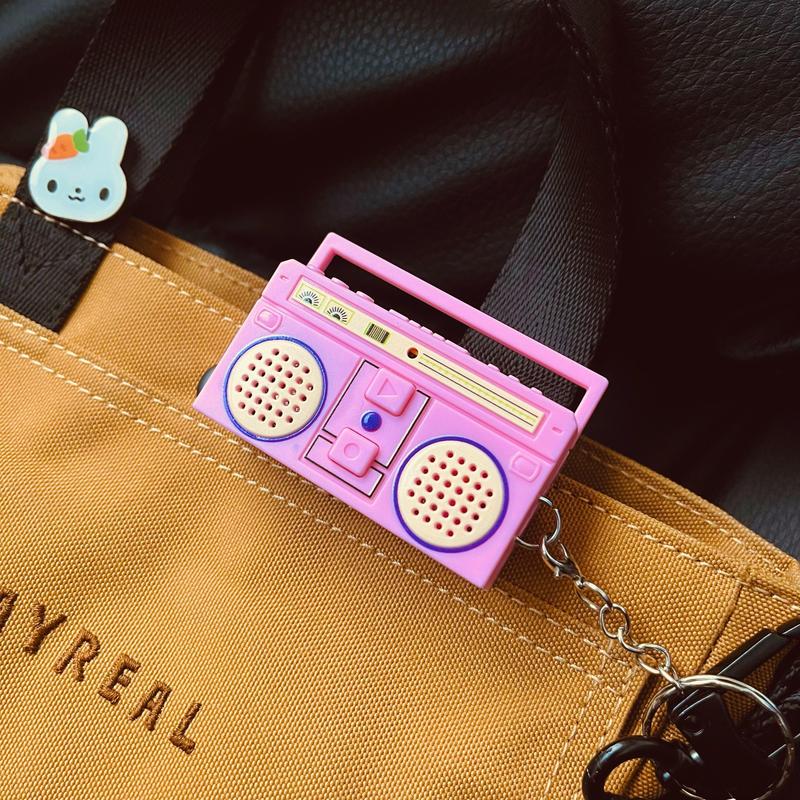 1 minute retro mini recorder keychain fun singing music playing keychain couple friend gift