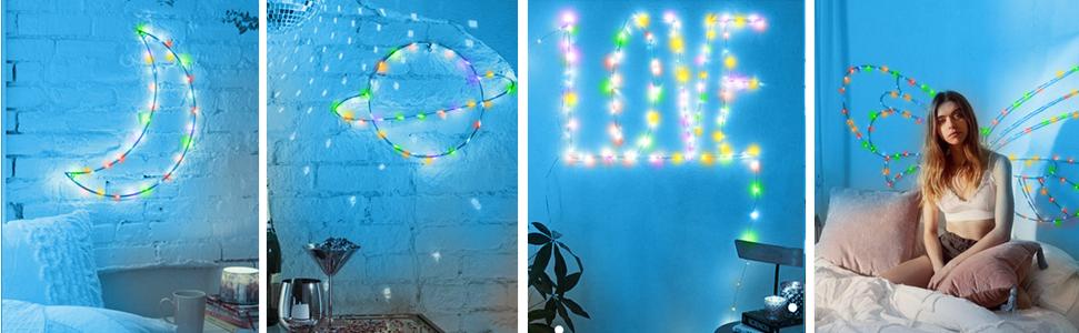 Minetom Fairy Lights Color Changing - 33FT 100 LED String Light with Remote, 16 Single Colors & 6 Holiday Colors,12 Modes, USB Fairy Lights for Bedroom, Easter Light for Indoor Classroom Christmas