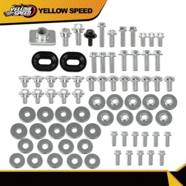 ALLGOOD 100% Brand New 93-Piece Grade 10.9 M5-M8 Zinc Plated Heat Treated Bolt Set - USA-Sourced Automotive Accessories, Original Fit Assembly Tool with Washers for Honda CR-60/80/85/125/250/450/480/500 Fender Mounts, Seat Shrouds