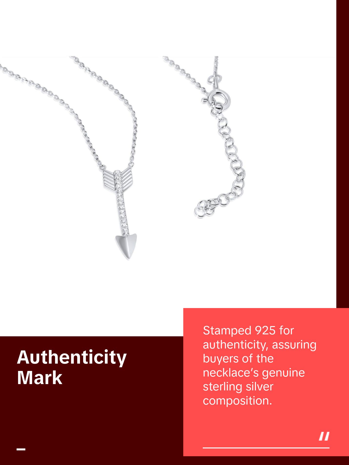 Sterling Silver Arrow Charm Necklace