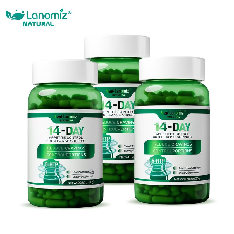 LANOMIZ Metabolic Support Complex with White Kidney Bean & 5-HTP, Plant-Based Energy, 60 Capsules, Body Balance, Vegan, Gluten-Free, Non-GMO - Natural Ingredients