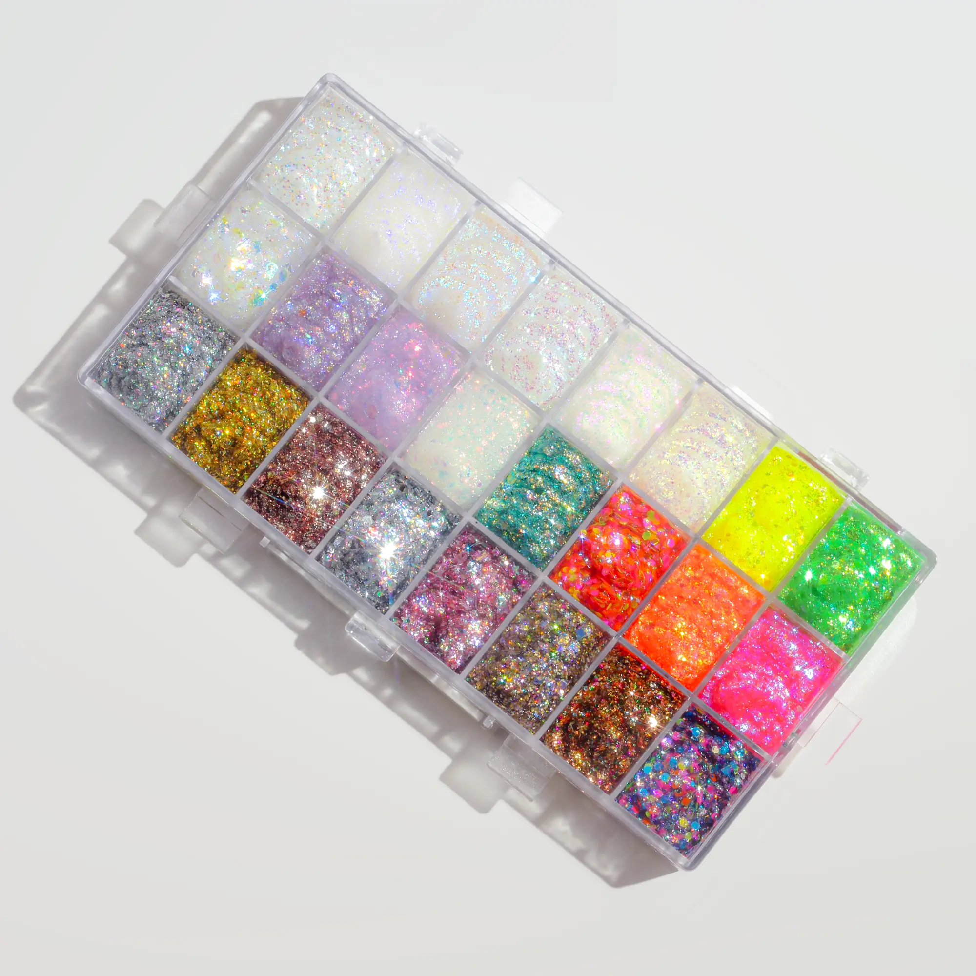 Lemonhead LA SPACECASE Festival Remix – 24 Shade Pro Glitter Gel Palette with Bestselling Spacepaste, Spacejam, and Glowjam Shades  | Mess-free, Longwear Formula for Eyes, Face & Body.