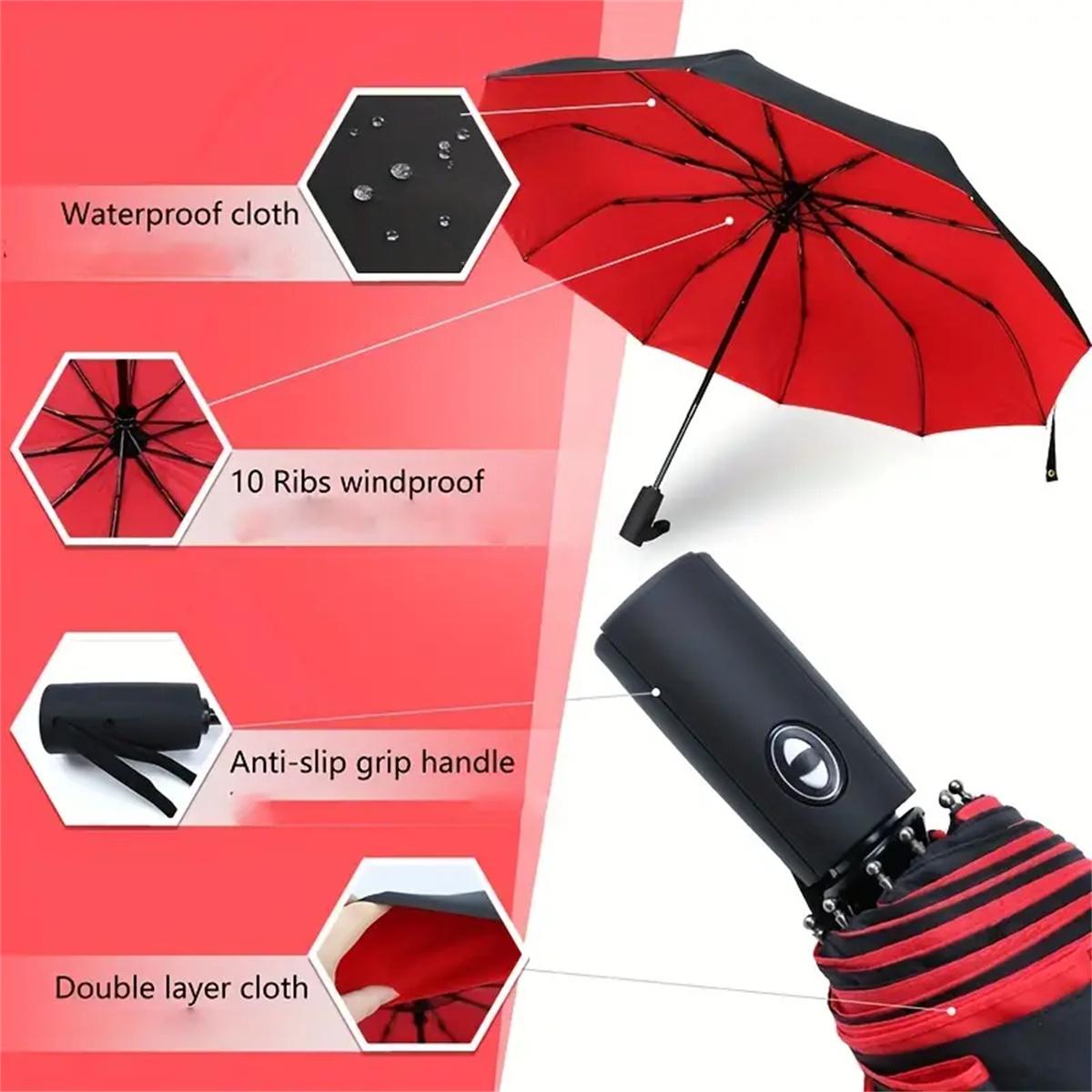 Double Layer Umbrella Fully Automatic Rain Windproof Automatic Folding Umbrellas Men Women Sun Protection And UV Umbrella
