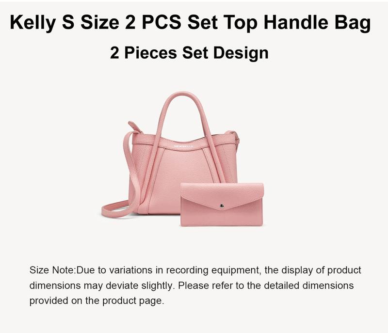 NEWBELLA Kelly S Size 2 PCS Set Top Handle Bag - Daily Casual PU Material with Magnetic Closure High Capacity Handbag 2025 SPRING dealsforyoudays,FallFreshness Leather Satchel
