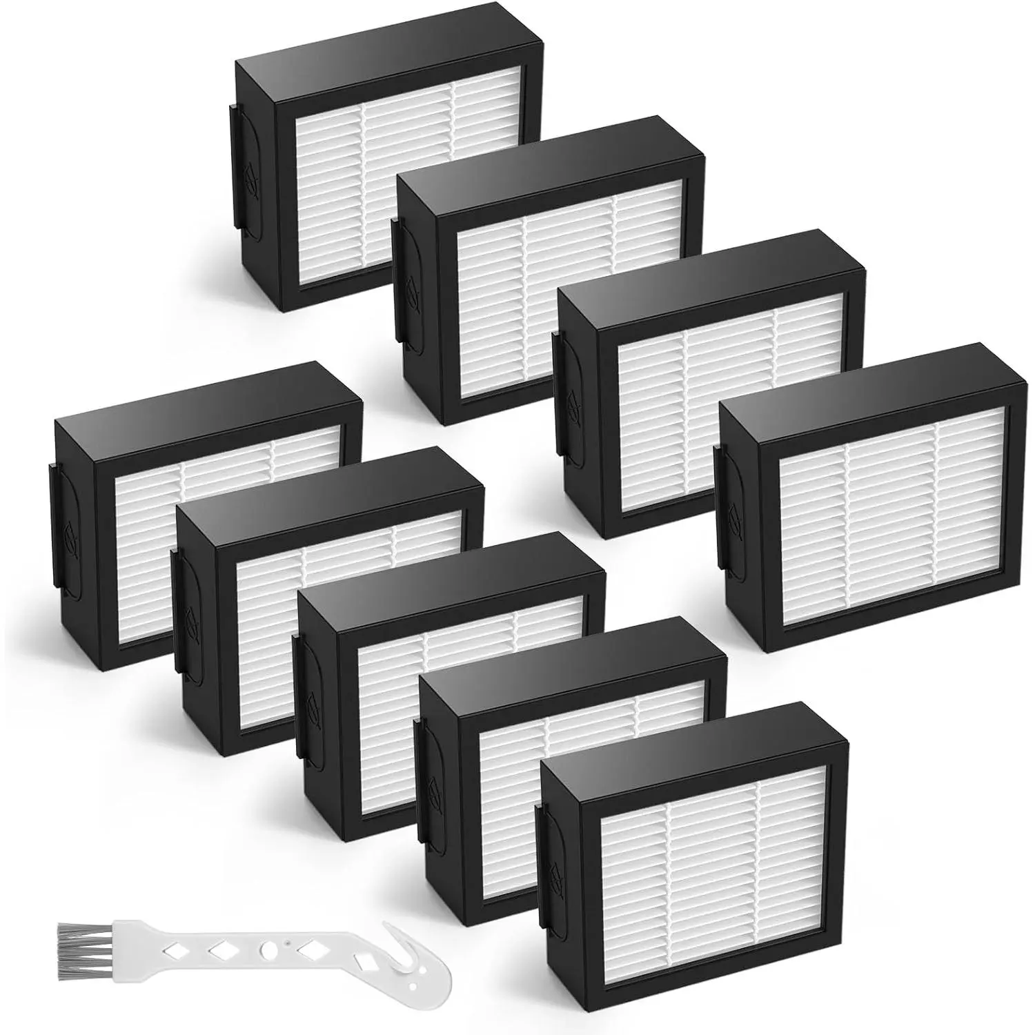 Filter Replacement for   e, i and j Series i7 i7+/plus i3 i3+ E5 E6 E7 i4 i6 i6+ i8 i8+ Robot Vacuum Cleaners parts, 9 Pack High Efficiency 4639161 Filters