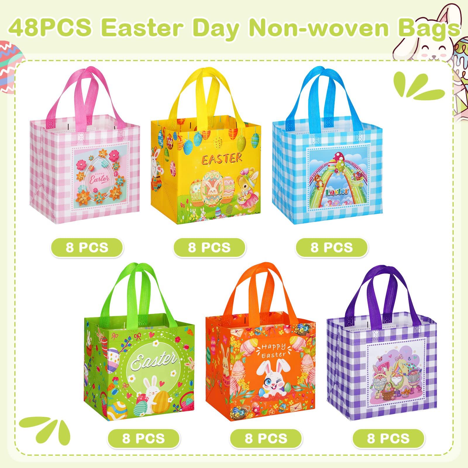 24/36/48 Pcs Easter Gift Bags Non Woven Bags Easter Basket Filler Bags Tote Bagswith Handle Egg Hunt Goodie Bags for Student Adult,Bunny Treat Bags for School Classroom Party Supplied,Gift Wrapping for Birthday Holiday Easter 24/36/48 Pcs Easter Gift Bags Non Woven Bags Easter Basket Filler Bags Tote Bagswith Handle Egg Hunt Goodie Bags for Student Adult,Bunny Treat Bags for School Classroom Party Supplied,Gift Wrapping for Birthday Holiday Easter