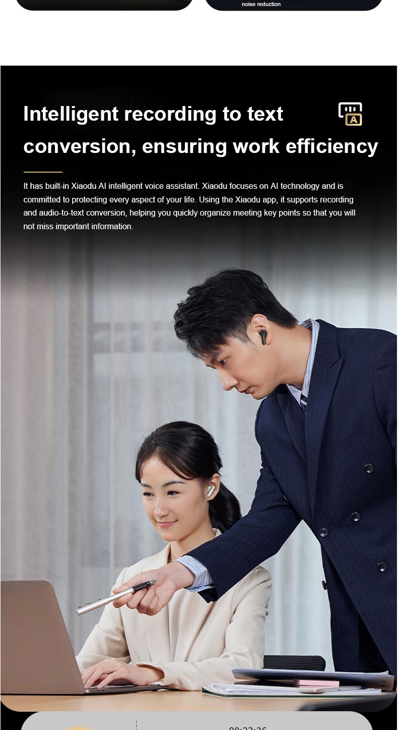 Monster Earbuds Real-Time, Voice-to-Text Recording, Baidu App Language Assistant, Noise-Cancelling Calls, Ultra-Light 0.13oz, Bluetooth 5.4 Headphones, 10-Min Quick Charge for 1-Hour Playback, Business Travel Learning, Gifts for Men & Women