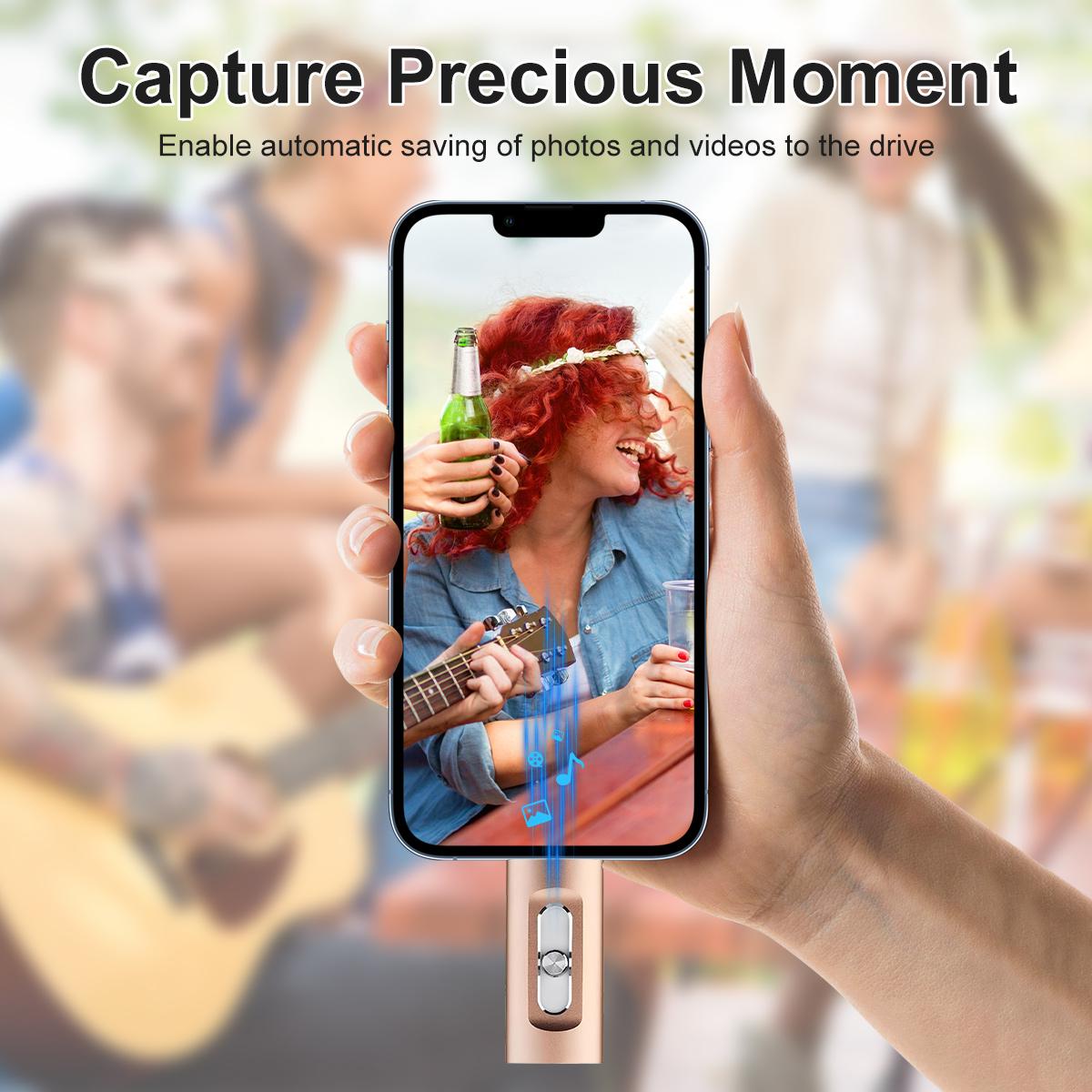 Flash Drive for iPhone 256GB, 3 in 1 USB Type C Memory Stick, Photo Stick External Storage Thumb Drive for iPhone iPad Android Computer,All In One Phone Usb Srorage