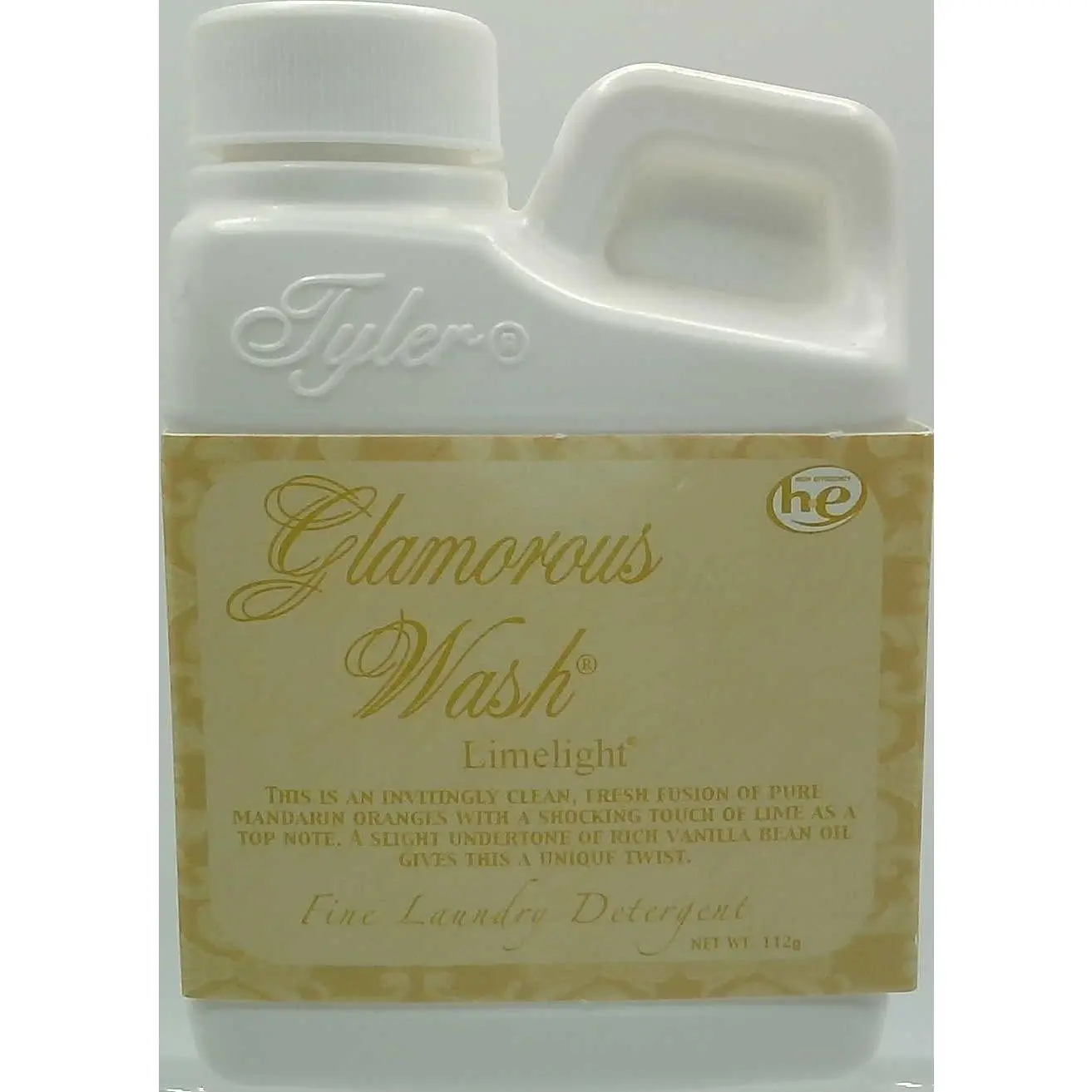 Tyler Candle Company Glamorous Wash Scented Laundry Detergent - Limelight Vanilla Twist Fragrance, All-Natural Hypoallergenic Soap, Biodegradable, Chemical-Free, 4oz (112g) Household Cleaner