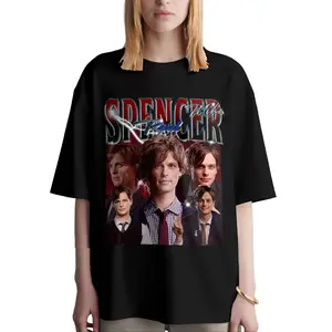 Spencer Reid Vintage Graphic T-Shirt Unisex Retro Crime TV Fan Shirt