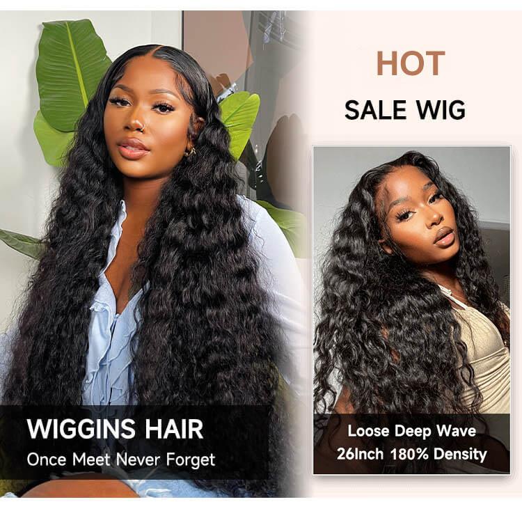 [Valentine's Day Essential] Wiggins Hair Glueless Loose Deep Wave Wig Side Part & Middle Part 6*8 Lace Closure Wigs Human Hair With Adjustable Drawstring Ready To Go And 7*4 Wig Pre Plucked 13x4 Lace Front Wigs