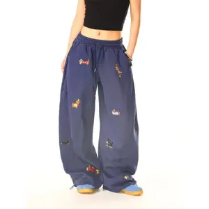 2026 Fashion New StylesUnisex Embroidery Puppy Baggy Barrel Sweatpants Y2K Streetwear Loose Fit Vintage Joggers