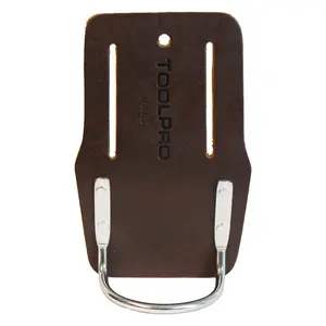 ToolPro Premium Oil Tanned Top Grain Leather Hammer Holder Nickel Plated Steel Hardware Fits Belts Up to 3 Inches