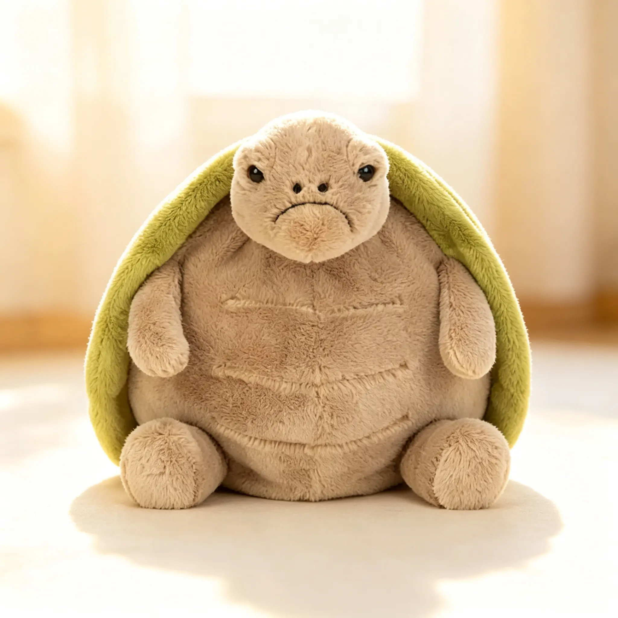 Emotional Support Timmy Grumpy Turtle Weighted Plush Pillow, Viral Soft Anxiety Soothing Stuffed Toy, Cute Decor & Universal Gift for Kids Boys Girls