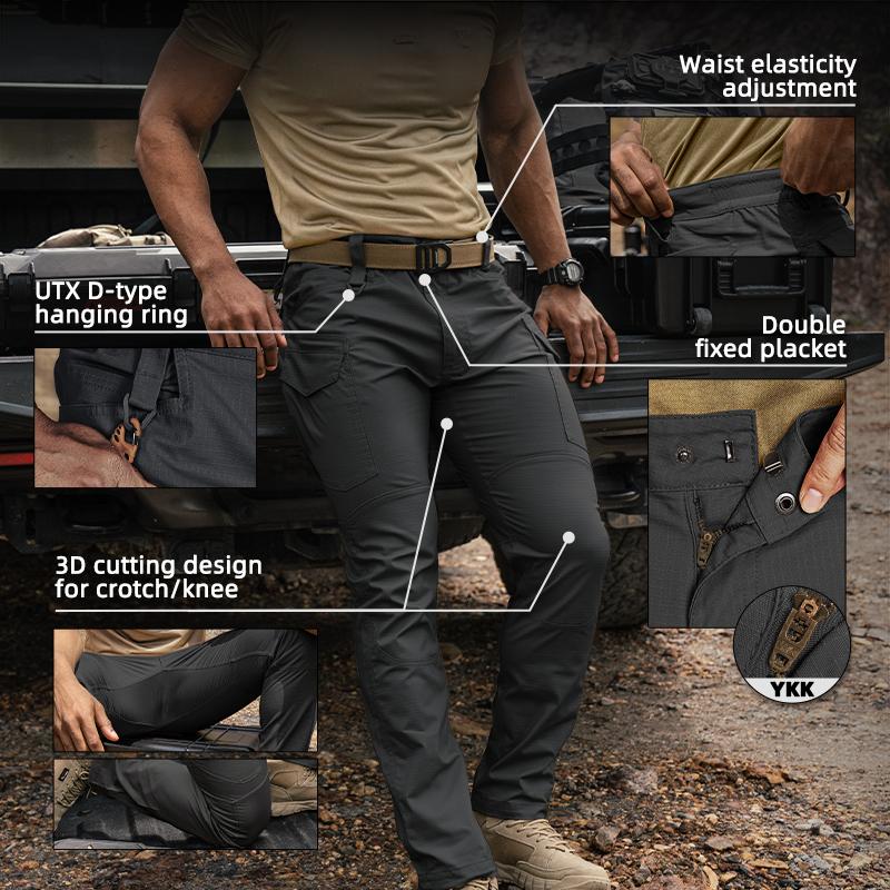 TOPTACPRO Men's Tactica Soft Fabric Cargo Pants Elastic Ripstop Pants Spandex Grid EDC Work Sport Pants 8202 TOPTACPRO Men's Tactica Soft Fabric Cargo Pants Elastic Ripstop Pants Spandex Grid EDC Work Sport Pants 8202