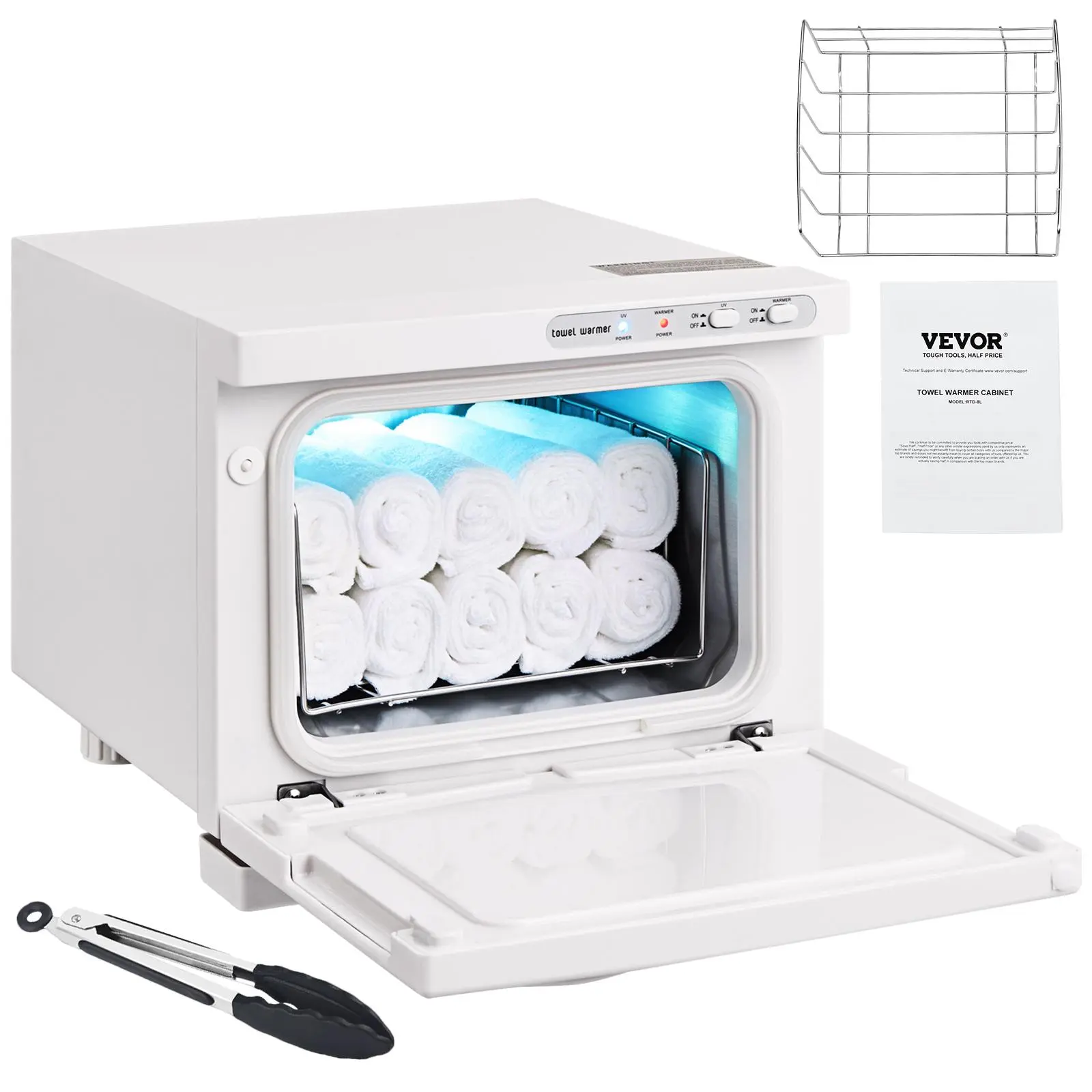 【SummerFinds】VEVOR Hot Towel Warmer,  , 8L Spa Hot Towel Warmer Cabinet, 2-in-1 Towel Warmer with Stainless Steel Rack, Holds up to 16 Towels, All-round Heating for Facials, SPA, Massage, Salon, Bathroom, Esthetician