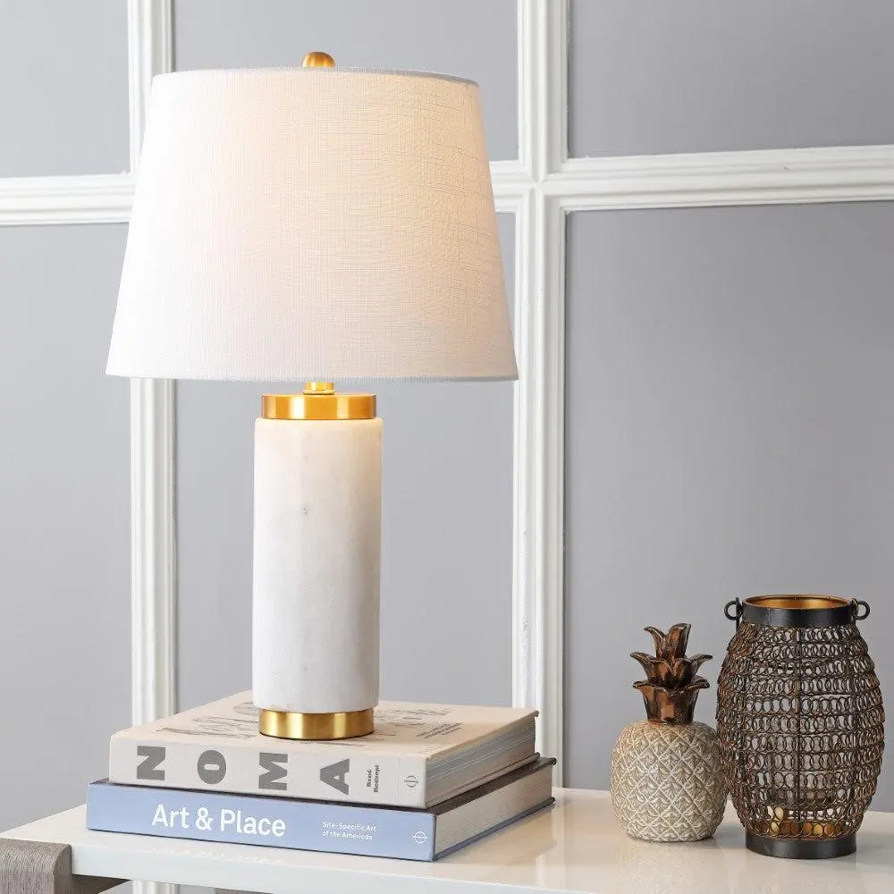 JONATHAN Y Adams Marble LED Table Lamp - Decorative Lamp, Home Decor Light, Lights for Bedroom, Suitable for Living Room, Foyer, Classic Series Lamp