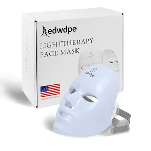 Edwdpe 7-Color LED Beauty Mask for Women USB Rechargeable with Touch Screen Portable Multi-Functional Ideal Valentine's Day Gift for Girlfriend & Female Friends Facial Skincare Tool